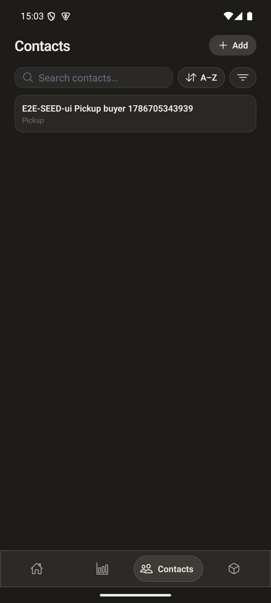 Contacts list in Vlyt.